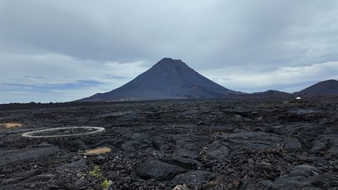 Pico do Fogo above the lava fields.