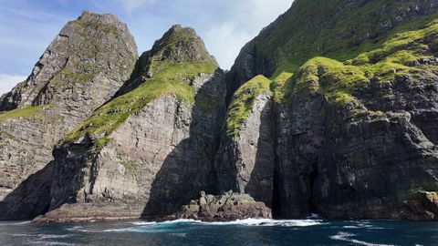 The Vestmanna cliffs from the water.