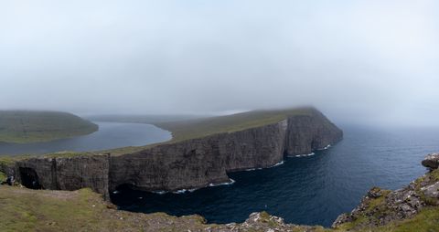 Sørvágsvatn, the lake above the ocean.